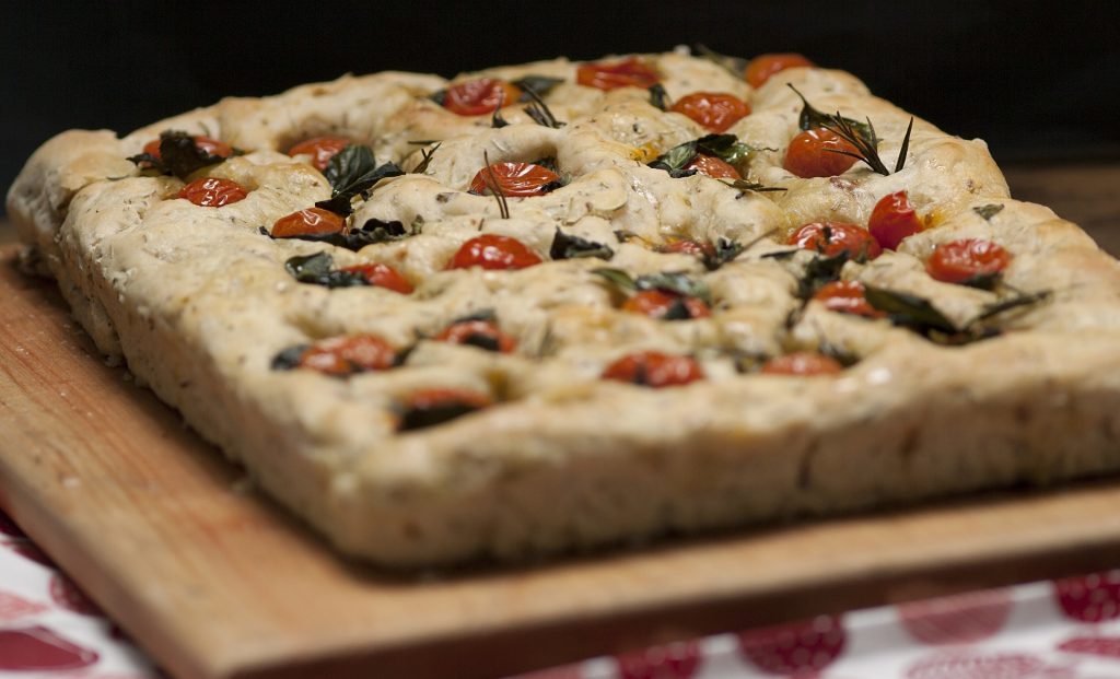 Focaccia with tomato