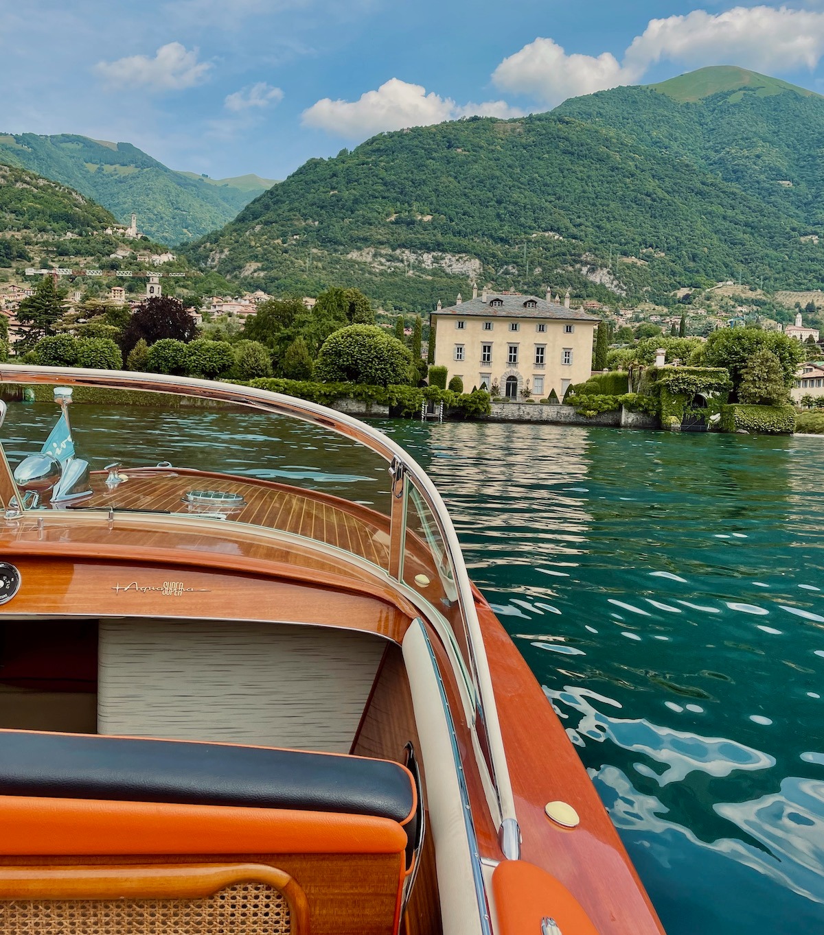 Villa Balbiano from a Riva boat
